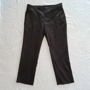 Perry Ellis Modern Fit 36x30 Men's Black Dress Pants Flat Front Pockets